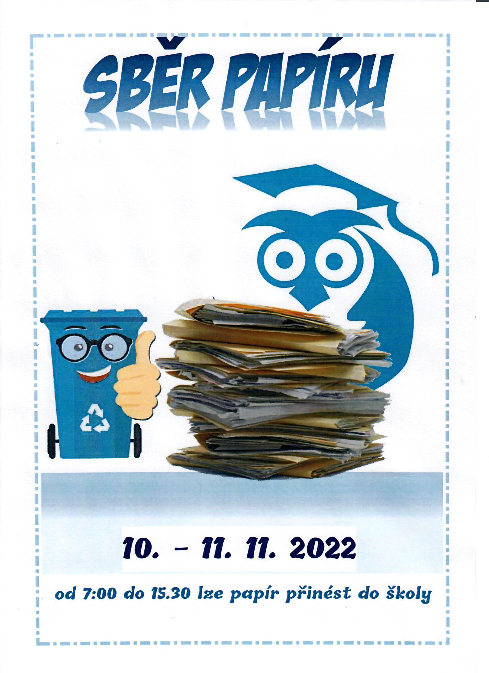 Sběr papíru 10.-11.11.2022