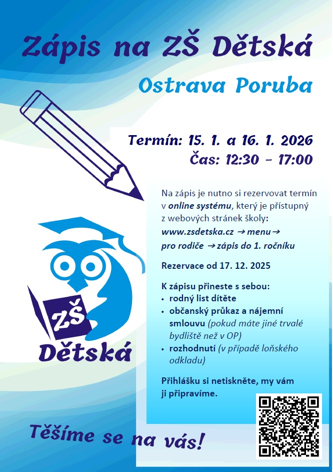 Zápis do první třídy a přípravné třídy